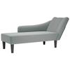 VidaXL Lounge Chair with Right Armrest Light Grey Fabric, Armchair, Relaxation Chair, Padded Lounge Chair, 4009800