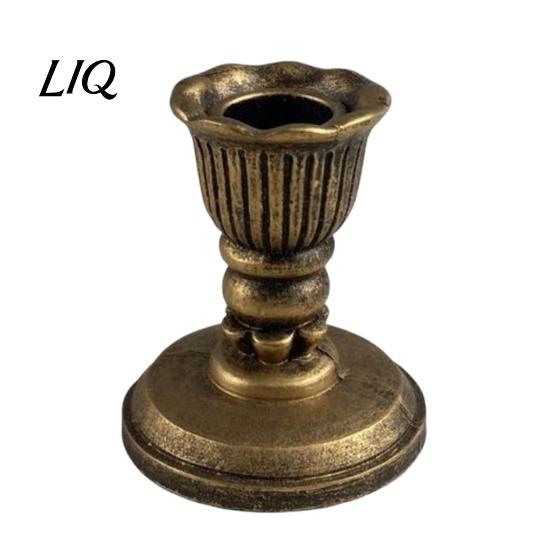 Dining Table Candle Holder Vintage Taper Holder, Nostalgic Resin Candlestick Decorative Stand for Wedding Party Dinning Centerpiece European Retro