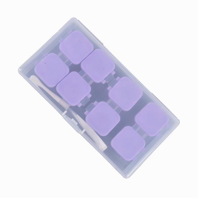 Snap Button High-End Transparent Contact Lens Storage Case for Four Pairs