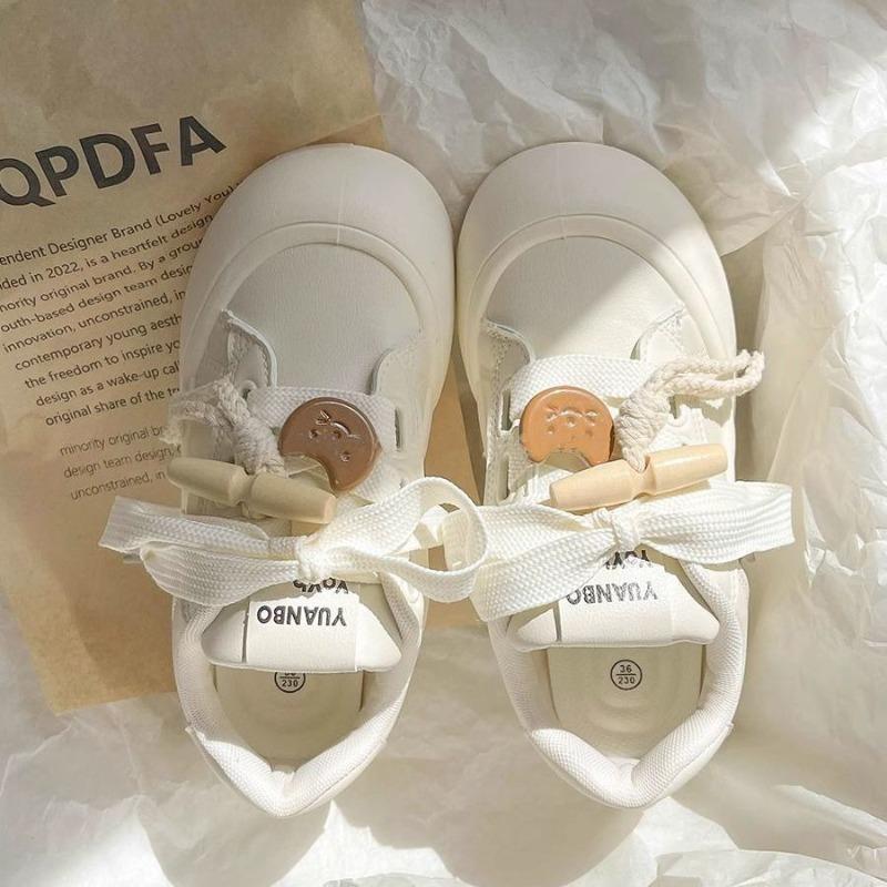 Zhao Ruth Milk Fufu Platform White Shoes Women's Niche Retro Board Shoes Women's Autumn and Winter Versatile Bread Shoes