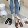 Spring New Style Vintage Flats Women's Shoes Single Strap British Style Leisure Shoes Toe Shape Other Rubber Upper Material