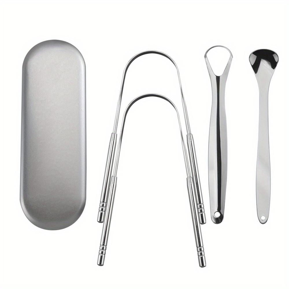 

4Pc Tongue Scraper Set,Oral Hygiene Tool,Lightweight And Durable Tongue Cleaner,Easy To Use And Clean With Storage Box Household