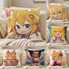 Cute Japanese Anime TThe Helpful Fox Senko San Cushion Cover Pillowcase Antidustmite Living Room Sofa Decor Cushion Room