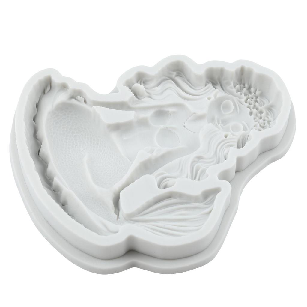 Mermaid Silicone Molds Mermaid Fondant Mold Cake Decorating Tools Cupcake Topper Candy Chocolate Gumpaste Mold