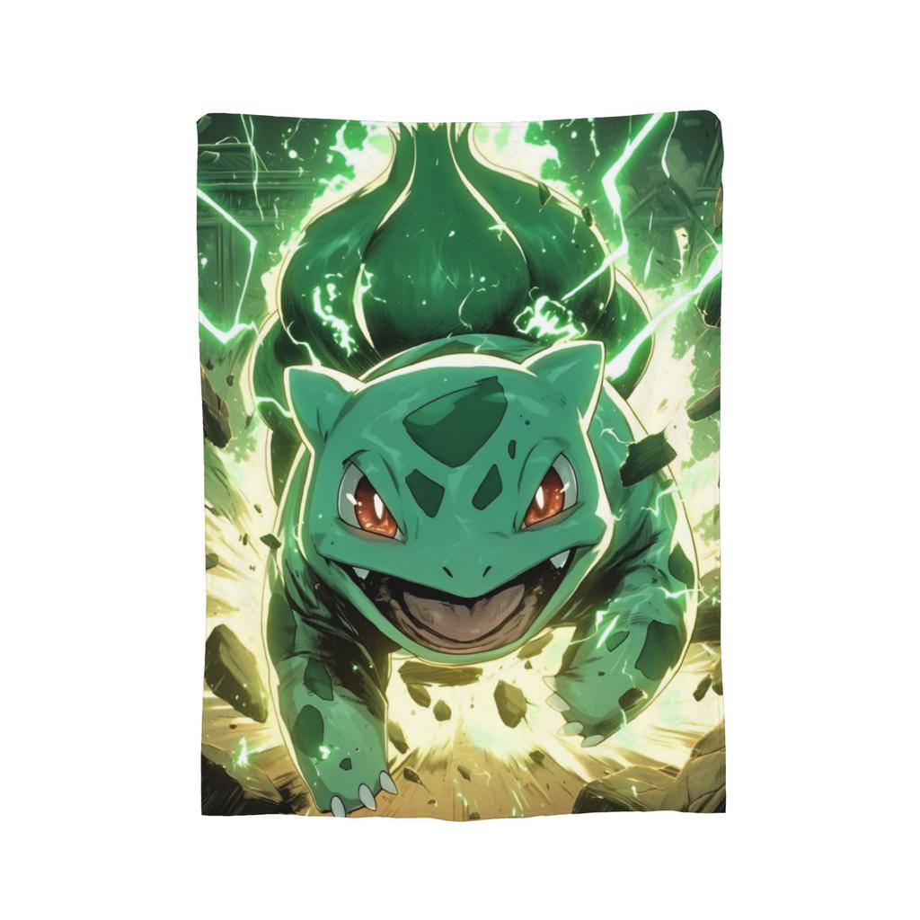 Pokemoned Anime Cartoon Flannel Blanket  Awesome Throw Blankets for  Sofa Bedding Lounge 150*125cm Bedspread,