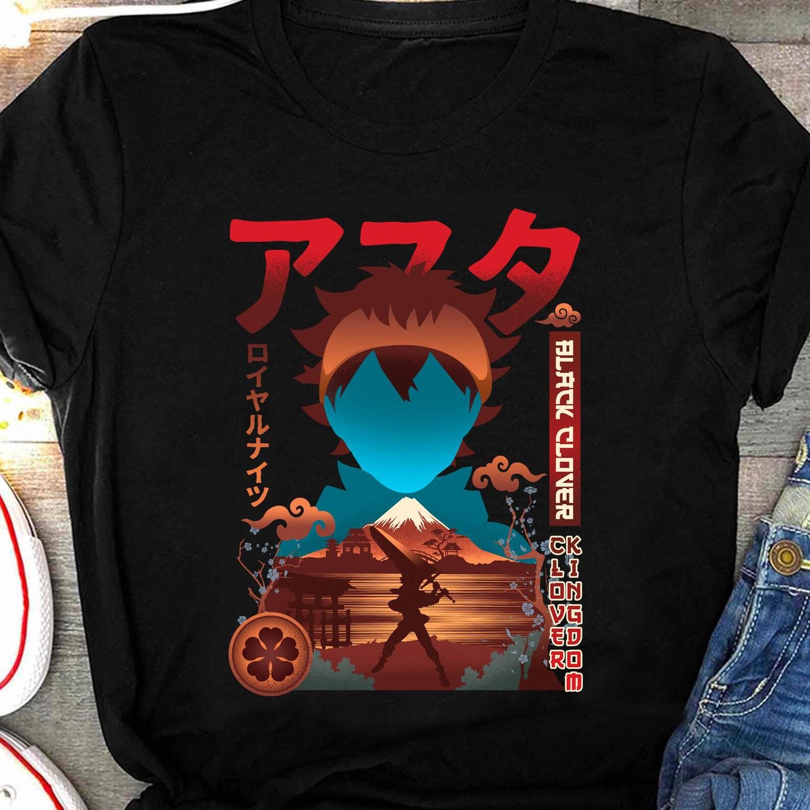 Asta Black Clover Shirt, Black Bulls Asta Anime Shirt, Clover Kingdom Manga Shirt, Yami Sukehiro, Japanese Zora Asta Sword Tee 4XL