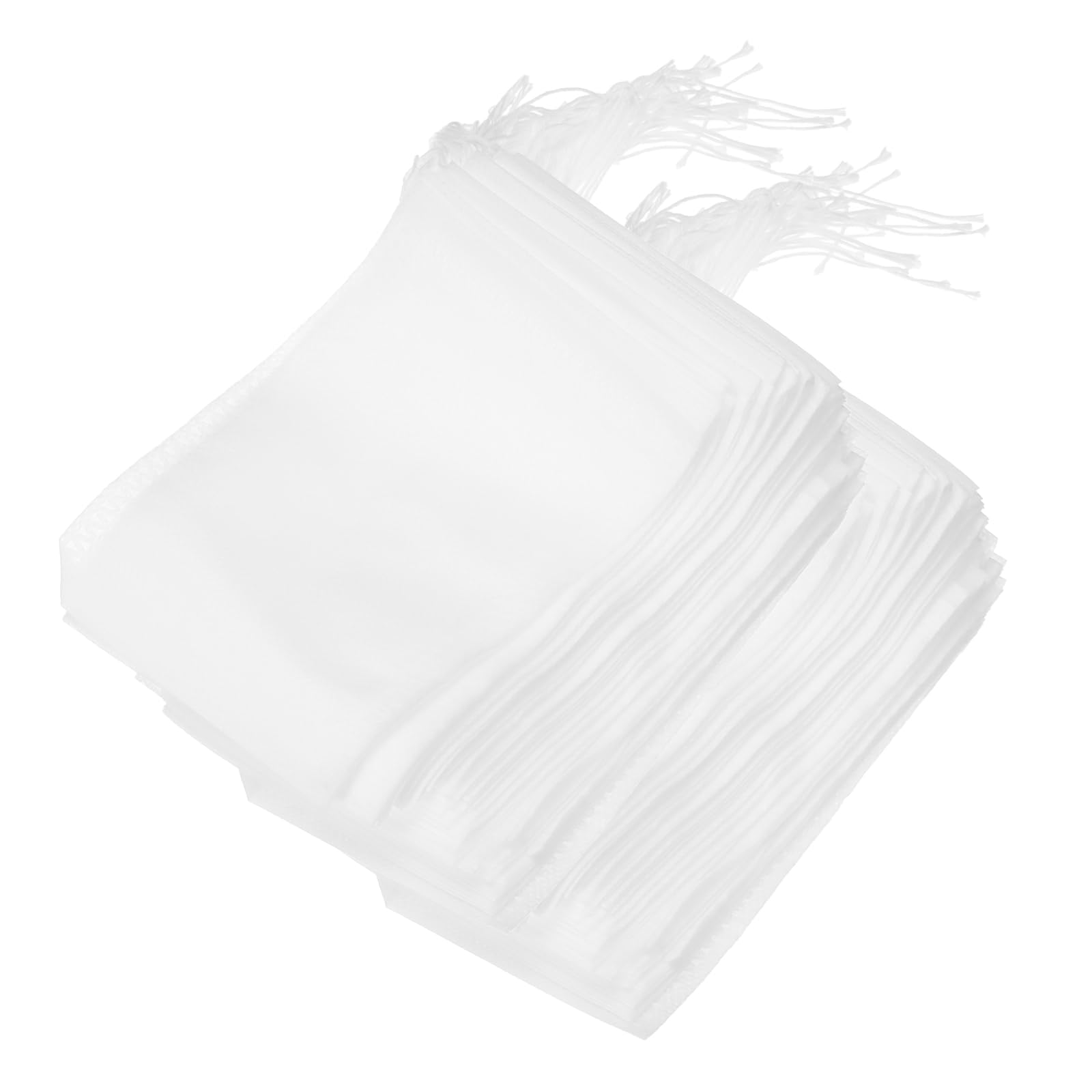 

uxcell Disposable Tea Bags, Empty Non-Woven Tea Filter Bags with String Seals, 200 Bags, 12 x 8 cm