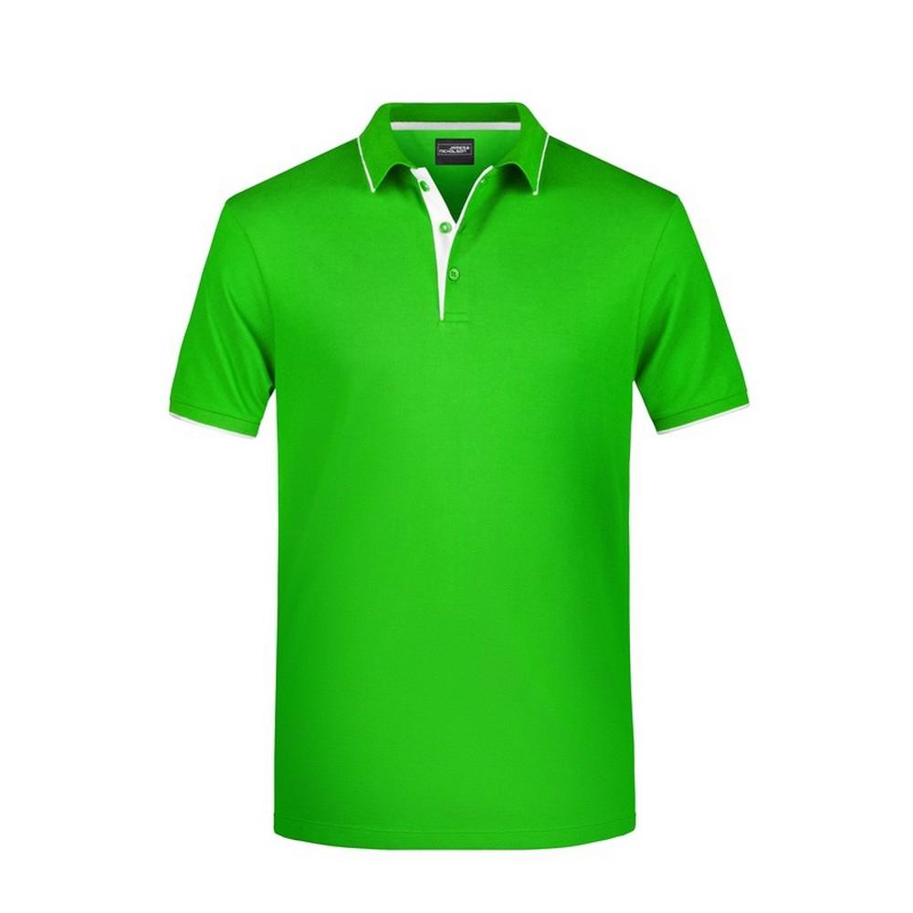 Pánská piké polokošile James and Nicholson s kontrastními pruhy