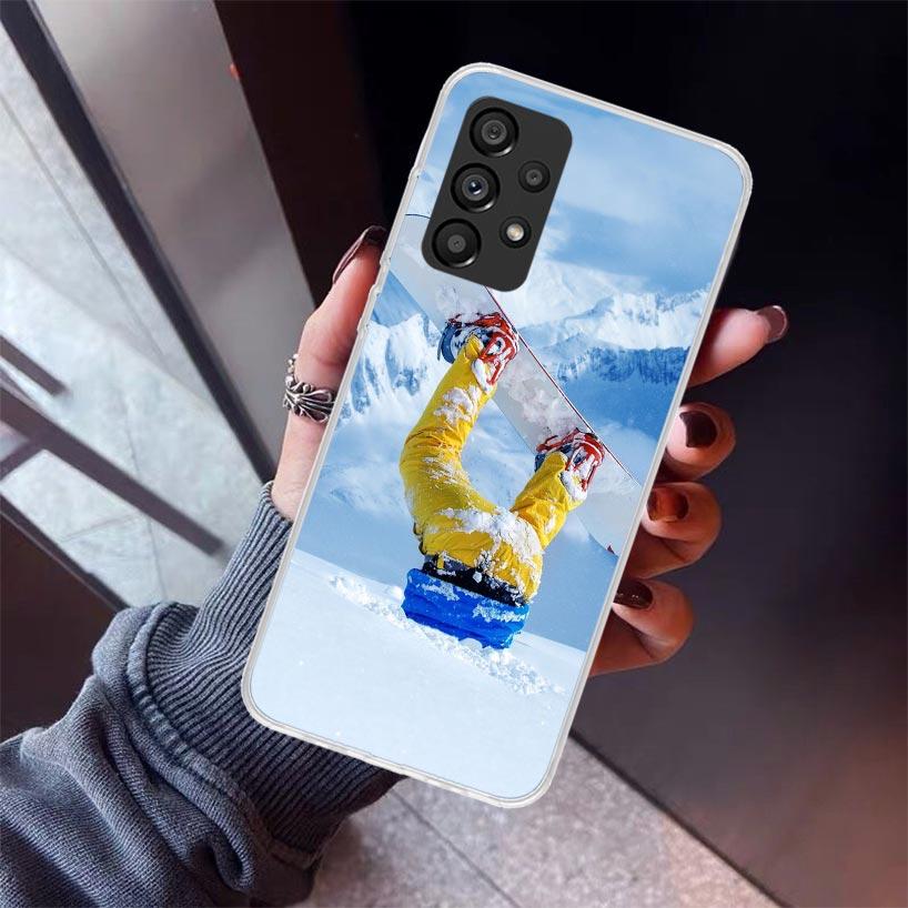 Adventure Snowboarding Extreme Phone Case For Samsung Galaxy A12 A52S A42 A32 A22 A51 A50 Note 20 Ultra 10 S10 Plus A71 A70 A31