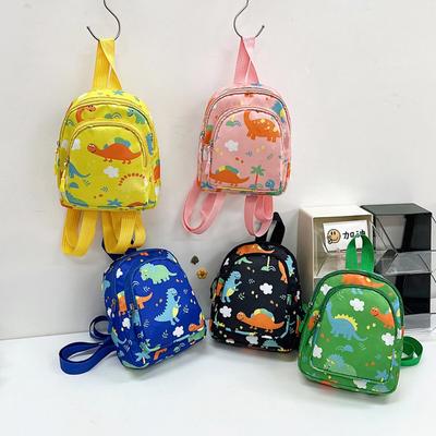 Mochila infantil fofa de dinossauro com desenho animado, mochila escolar para jardim de infância, mochila infantil à prova d'água para pré-escola