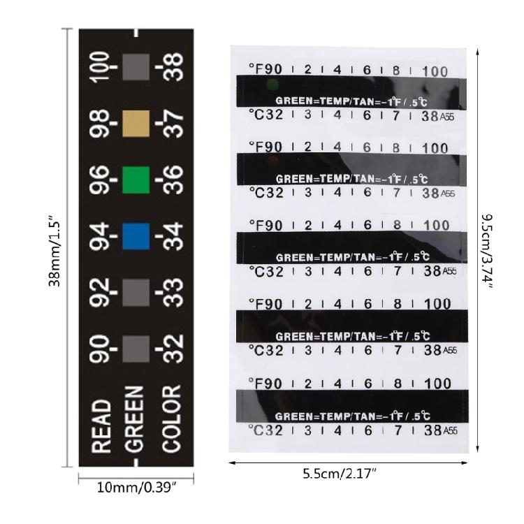 20x Color Changing Temperature Tagsfor Metal Milk Jugs Brewing Thermometer Strip