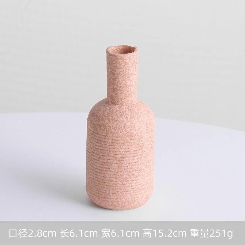 NEW Modern Nordic Vase Ceramic Flower Pot Home Living Room Decoration Office Desktop Ornaments Flower Arrangement Art Decor