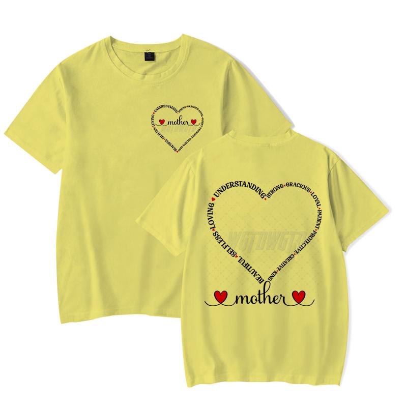 

Подарок на День матери Футболка с коротким рукавом Круглый вырез С Днем матери Рубашка Мода Женская одежда Принт с надписью Классические топы Футболки 3XL