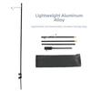 Aluminum Alloy Folding Camping Light Stand with Adjustable Height and 12cm Hook for Convenient For Outdoor Use