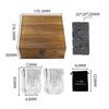 Bestselling Whiskey Chilling Stones Gift Set - Square Ice Cubes with Wooden Box for Wine