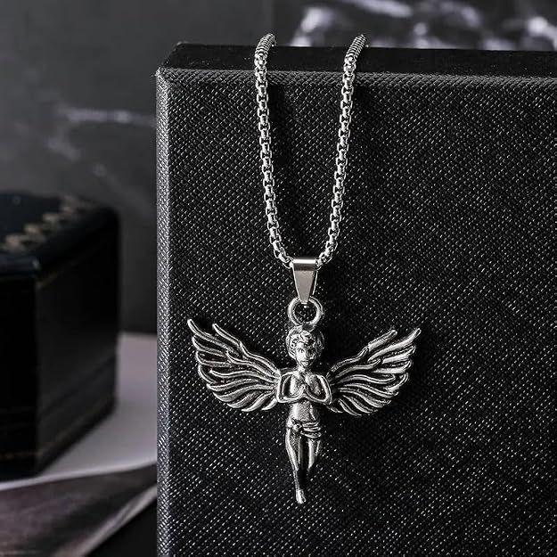 Anti Tarnish Stainless Steel Locket Neck Chain for Men | Stylish Pendant Necklace | Jewellery Accessories for Boys | Minimal Jewelry |
