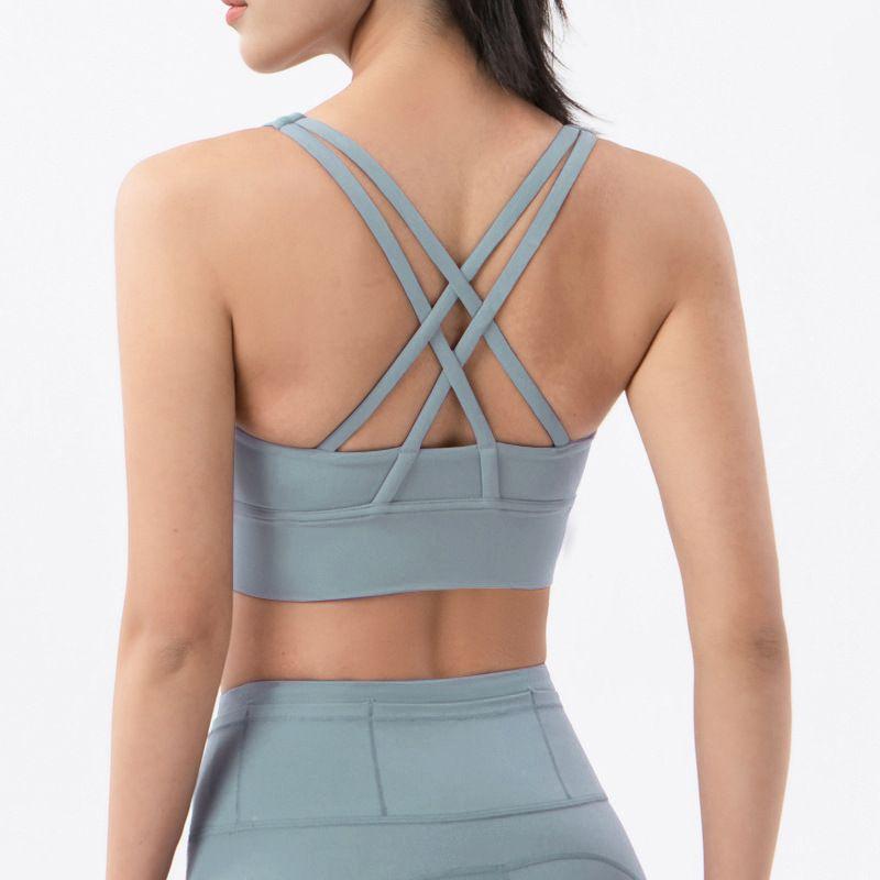 New Arrival Sports Intimates Women's Autumn Bubble Wrap Push up Bras High Strength Fitness Training Yoga Clothes Vest Bra Summer