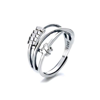Ring Opening Adjustable Retro Rings Decor Beads Plating Unisex Adults Jewelry for Party Gift Jewelries Hand Decorations
