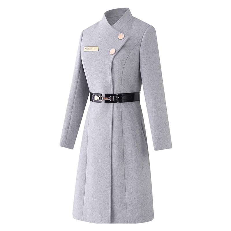 Damski Profesjonalny Wełniany Płaszcz Dopasowany