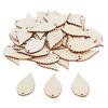 50x Unfinished Wood Leaves Tag Wooden Pieces Cuts DIY Art Crafts Decor