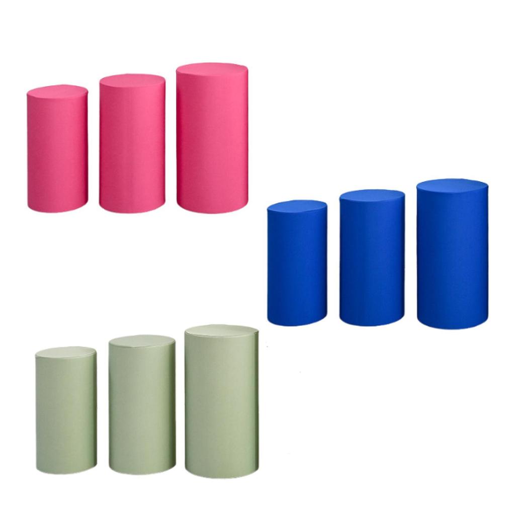 3x Cylinder Pedestal Covers Cylinder Stands Cover Comfortable Touching Cylinder
