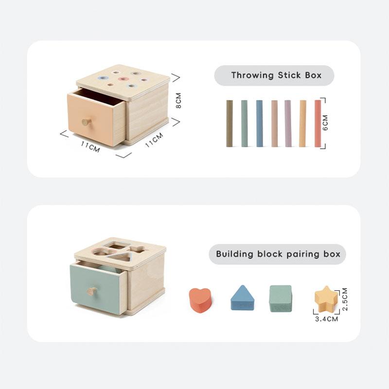 Montessori Klassifikationsspiel Frühe Bildung Münzwurf Klassifikationsbox Farberkennung Form Zuordnungsblöcke Lehrmittel