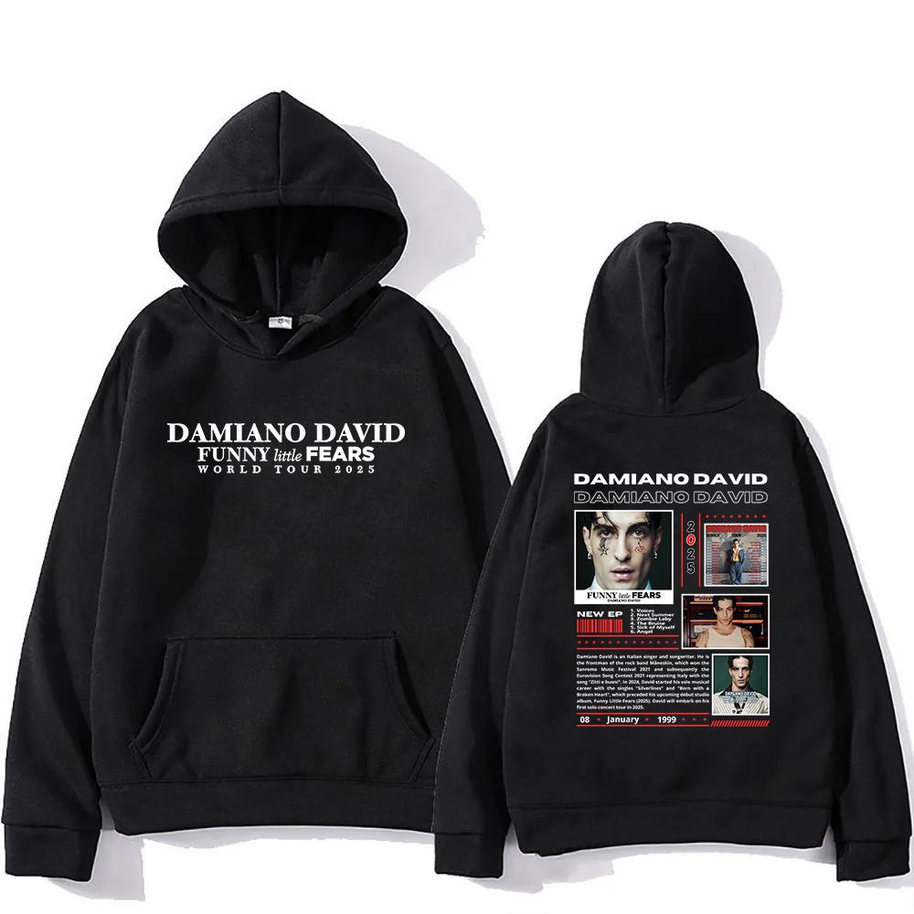 Damiano David World Tour 2025 Hoodie Funny Little Fears Men/women Hoodies Harajuku Aesthetic Winter Clothes Pullover Sweatshirt