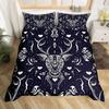 Adults Black Damask Duvet Cover Set KingAntique Victorian Baroque Bedding Set Gothic Vintage Floral Bohemian Exotic Quilt Cover