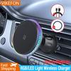 30W Magnetisches Auto-Funkladegerät RGB-LED-Licht für iPhone 12 13 14 15 Pro Max Handyhalter Ständer Halterung Schnellladestation