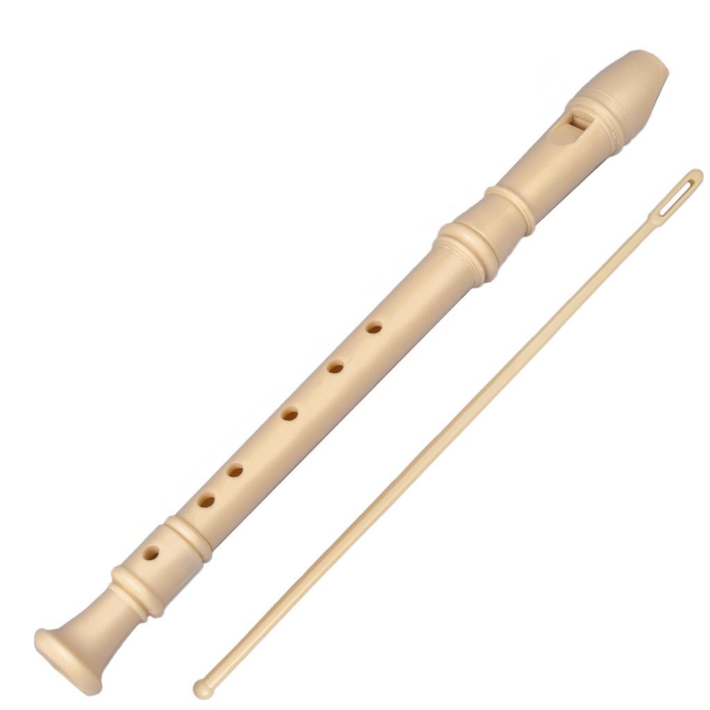 6-hole and 8-hole ABS Recorder for Students and Children Felt Pouch 8-hole German-style Soprano White Recorder