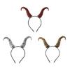 Unisex Plastic Devil Horn Headwear Practical Party Accessory Halloween Headbands Suitable For Costume Parties Daily Fun