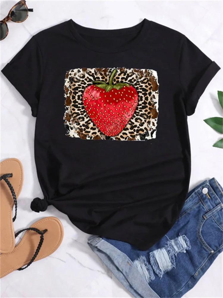 Summer Fruit Print Womens TShirt Collection Fun Vibrant Graphic Tees With Strawberry Watermelon Pineapple Avocado Designs