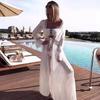 Seaside Cotton Beach Dress: Loose Bikini Cover-up, Sun Protection Shawl, Cardigan for Spring.