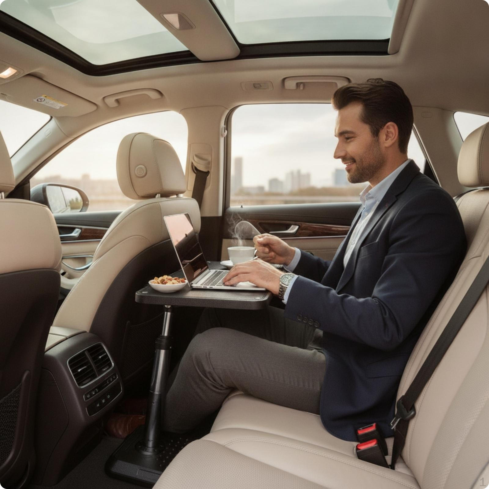Car Desk with Adjustable Height Compact