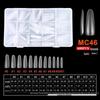 600pcs Transparent Full Cover Nail Tips with Scale Line - No Filing Needed, Traceless, Removable, Wearable False Fingernail Stickers in Box.