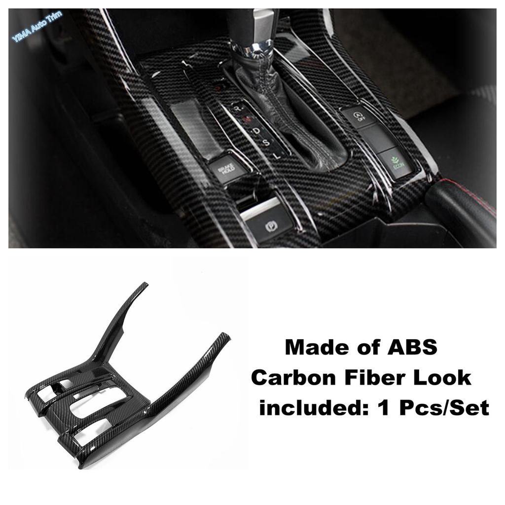 Fit For Honda Civic 2016 - LHD Car Transmission Shift Gear Box Decoration Stripes Frame Cover Trim ABS Interior Accessories