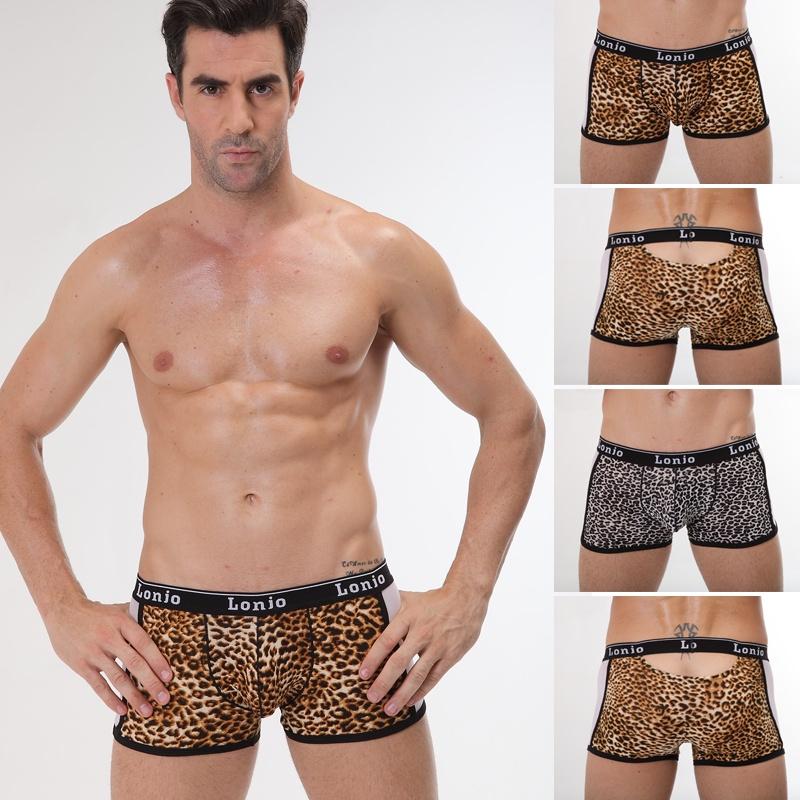Hochwertige Herren-Slips Boxershorts mit stilvollem Leopardenmuster Bequeme Unterwäsche
