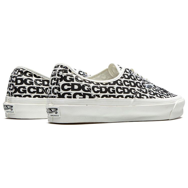 Comme des Garçons x Vans OG Authentic LX Εκτύπωση CDG - Blanc De Blanc 2018 Unisex Αθλητικά Παπούτσια Λευκό Μαύρο VN0A4BV9SHM