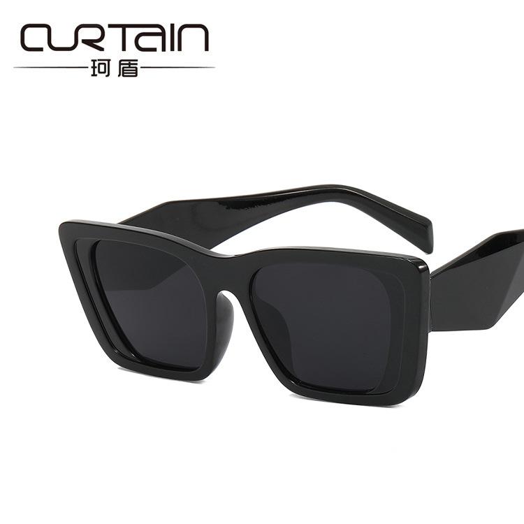 European and American square sunglasses new retro P home sunglasses ins jelly color Internet celebrity sunglasses