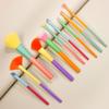 10 Watercolor Makeup Brush Set Full Set of Multi-Color Color Portable Beauty Makeup Tools