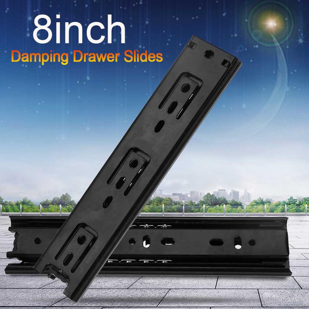 2 Stück Mini-Kurzschubladenführungen, Möbelführungsschiene, Vollauszug, Küchenschrank-Hardware