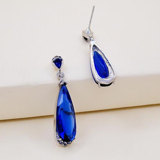 1 Paio Orecchini da Donna a Forma di Goccia d'Acqua Strass Lucenti Antiallergici Leggeri Decorazione Orecchio Gioielli Ballo di Fine Anno Cocktail Party Orecchini Pendenti