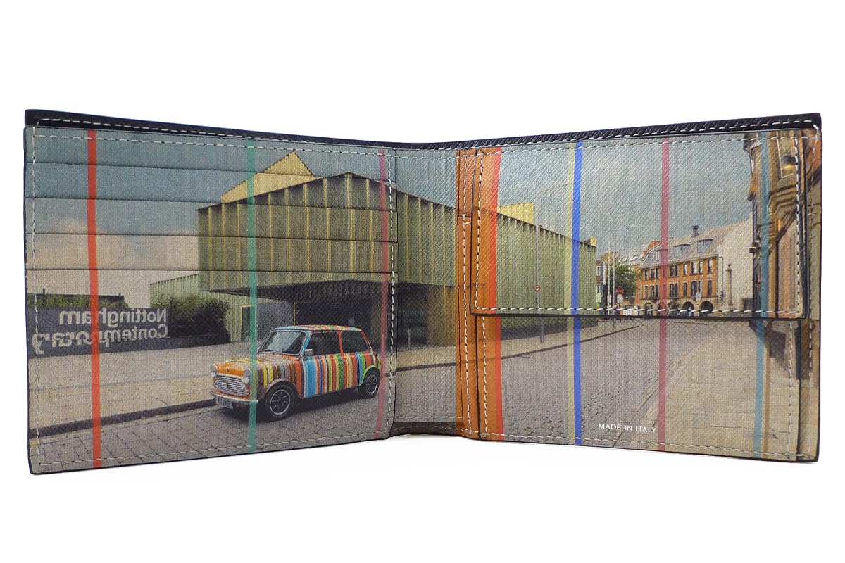 

PAULSMITH Bifold Wallet Coin Leather Inside [Paul Smith] (With Purse) (Black, Multi-Mini Cooper) PS-795 [Item]