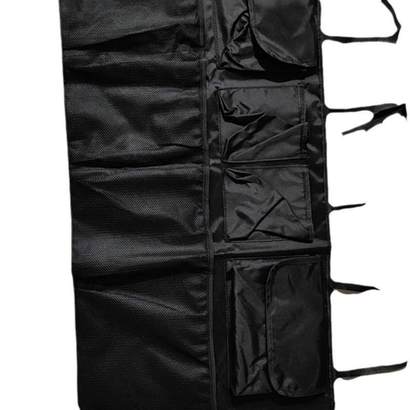 Waterproof Oxford Cloth Rear Seat Back Storage Bag with 4 Pockets Multiple Functional Auto Trunk Organizer for Car Interior