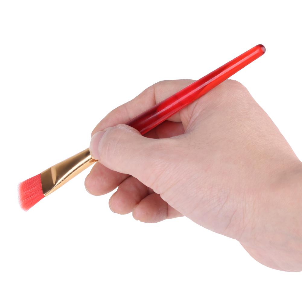 6 Pcs Paint Brush Set, Colorful Nylon Hair Paints Artist Pinteboises with Plastic Handle for Body Rock