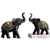 Resin Elephant Statue Luck Elephant Figurine Brings Good Luck Health Strength Ideal for Modern Rustic Living Room Office Bedroom