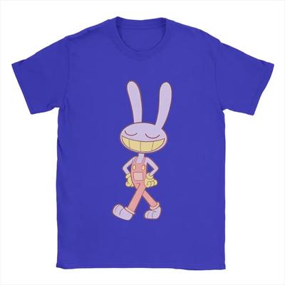 Koszulka Jax The Amazing Digital Circus dla Mężczyzn Zabawna Koszulka z Okrągłym Dekoltem Królik Królik T-Shirty Odzież z Krótkim Rękawem Graficzna