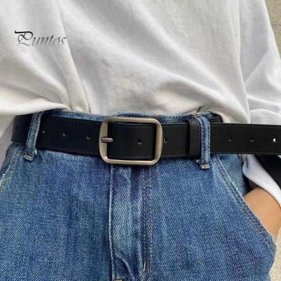 Unisex Retro Belte Multi Hull Justerbar Design Denim Western Stil Jeansbelte Kunstlær Buksebelte