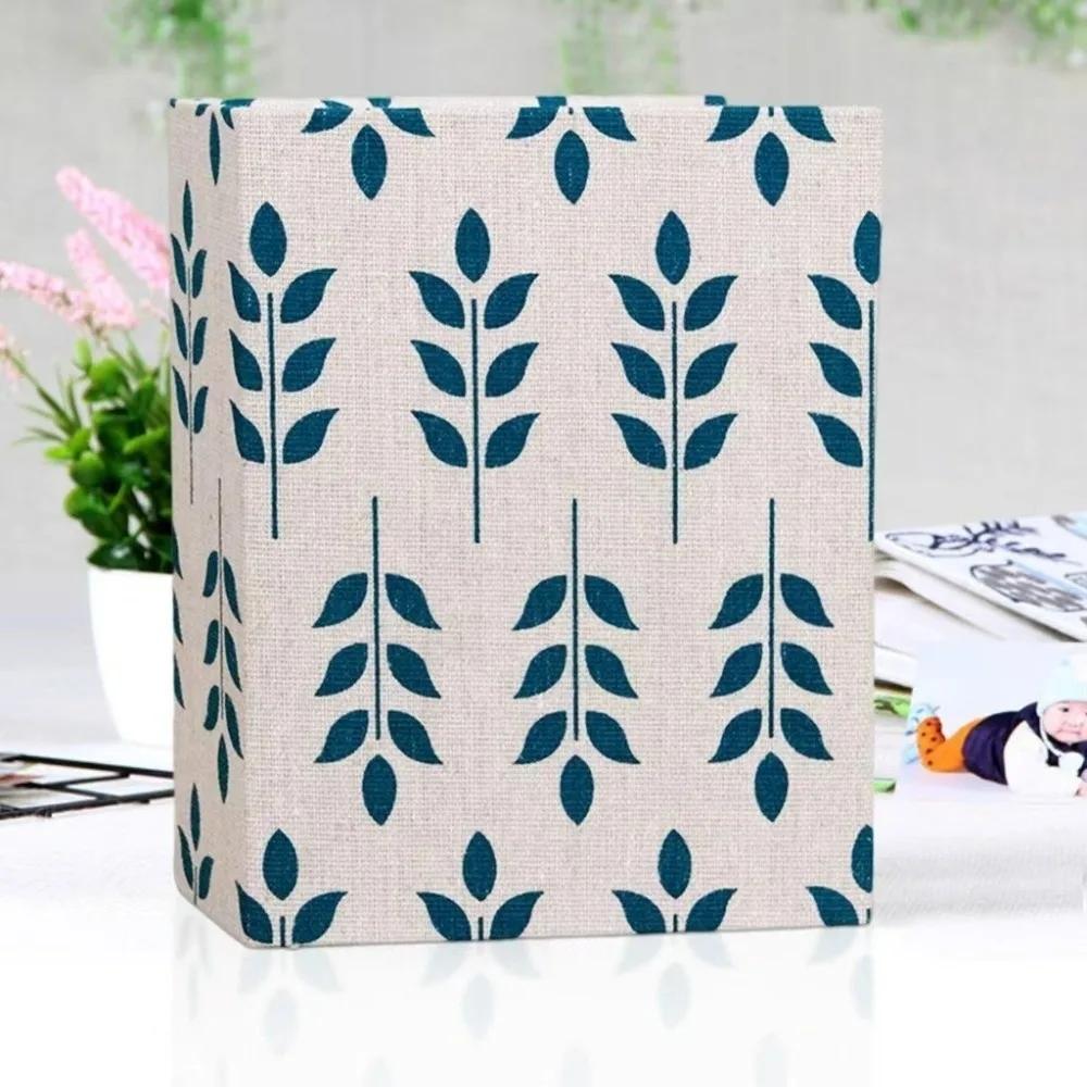 100 Pockets Photo Album 4x6 Photos Linen Cover Slip-in Picture Albums DIY Writable Small Scrapbook Album Children Growth