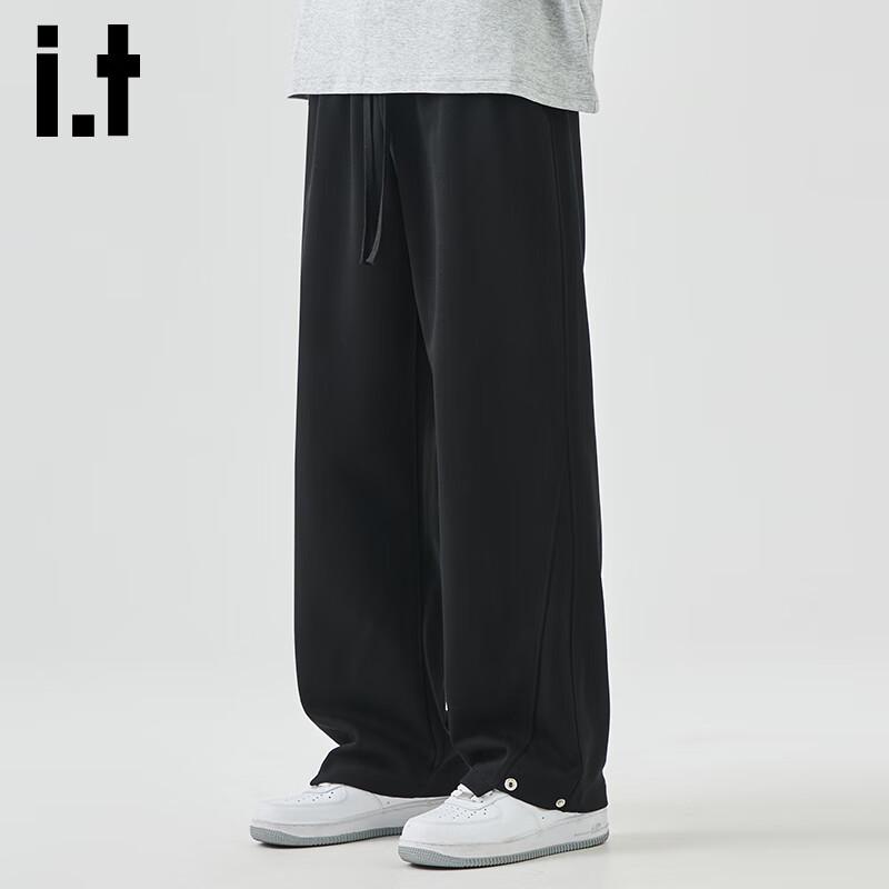 CHOCOOLATE Herren lässige Hose im japanischen Stil, locker fallend, gerade geschnitten